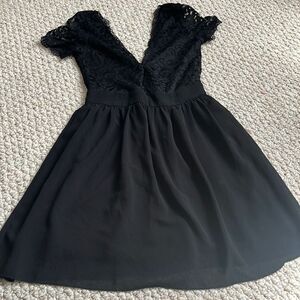 Black lace dress